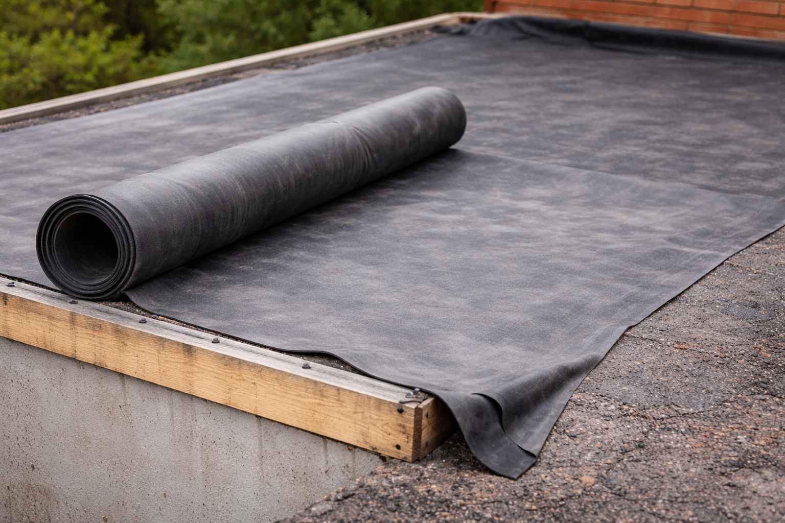 membrane epdm posée sur toit plat