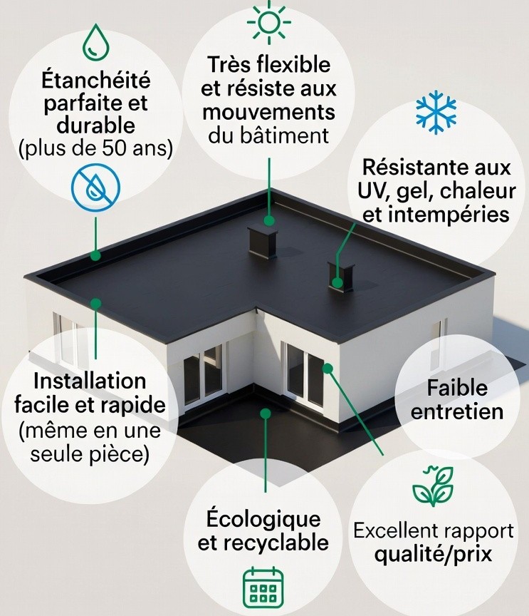 avantages bâche epdm toiture